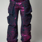 Luxury Purple Bronzing Wideleg Jeans
