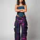 Luxury Purple Bronzing Wideleg Jeans