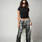 Drawstring Denim Pants