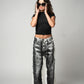 Drawstring Denim Pants