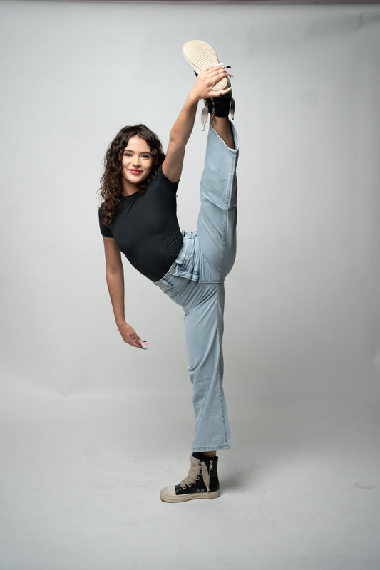 Low Waist Wide Leg Denim Pants