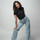 Low Waist Wide Leg Denim Pants