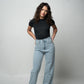 Low Waist Wide Leg Denim Pants