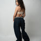Washed Wide Leg Stitching Jeans