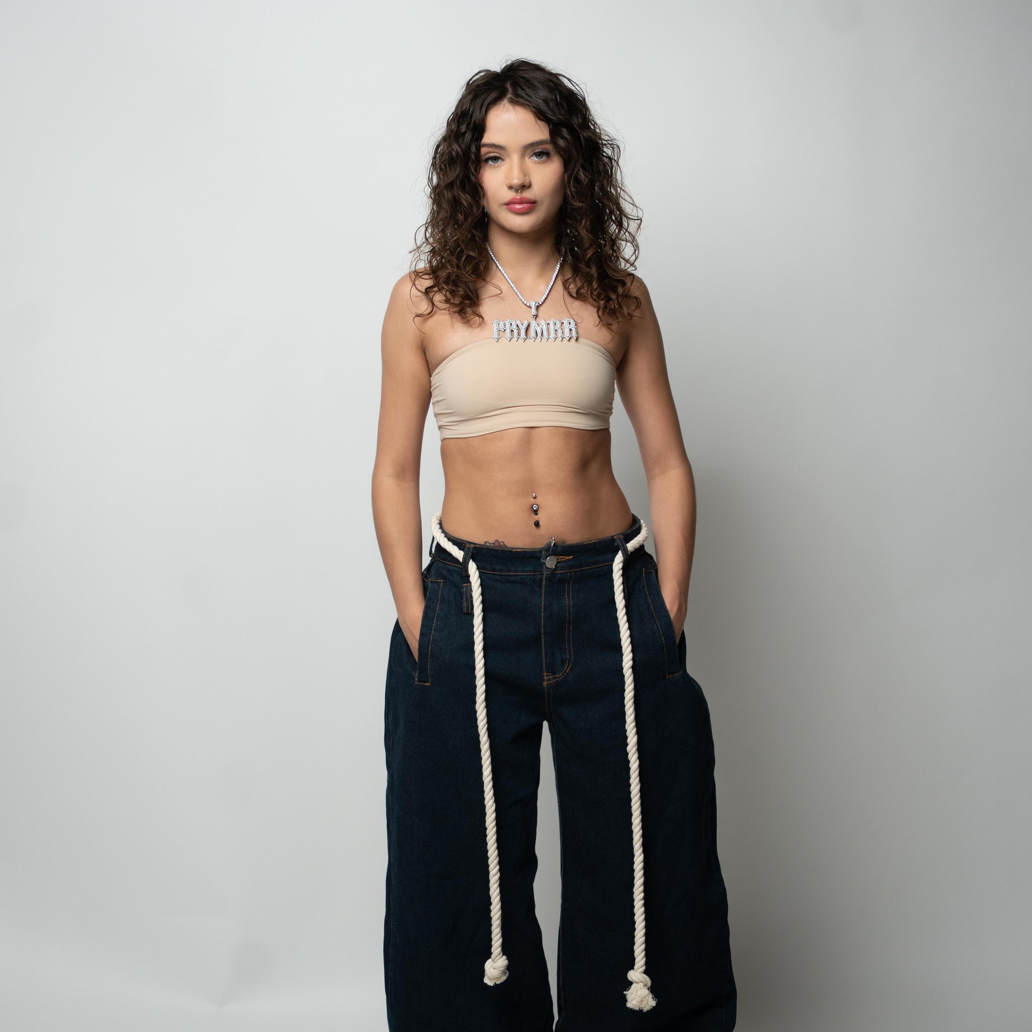 Washed Wide Leg Stitching Jeans